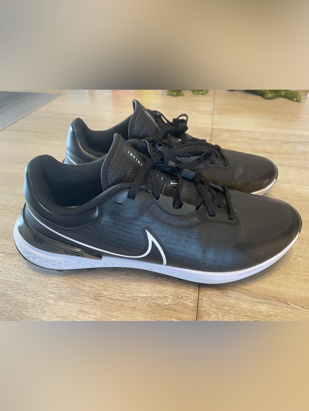 Nike Men’s Black Golf Shoes with White Swoosh